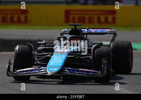 Esteban Ocon (FRA) - Alpine F1-Team - Alpine A524 - Renault während des Trainings, 30. August, von Formel 1 Pirelli Gran Premio d'Italia 2024, geplant auf dem Autodromo Nazionale di Monza in Monza (MB) Italien - 29. August bis 1. September 2024 Credit: Alessio de Marco/Alamy Live News Stockfoto