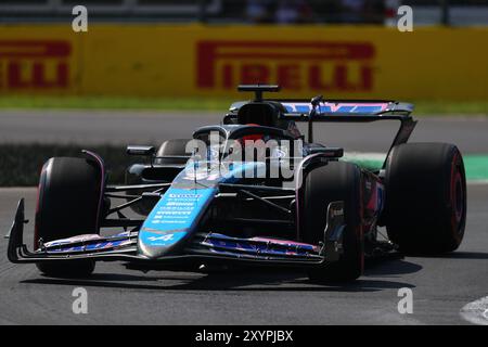 Esteban Ocon (FRA) - Alpine F1-Team - Alpine A524 - Renault während des Trainings, 30. August, von Formel 1 Pirelli Gran Premio d'Italia 2024, geplant auf dem Autodromo Nazionale di Monza in Monza (MB) Italien - 29. August bis 1. September 2024 Credit: Alessio de Marco/Alamy Live News Stockfoto