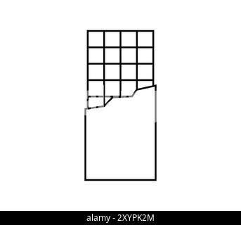Schokoladensymbol im Vektor auf weißem Hintergrund Stockfoto
