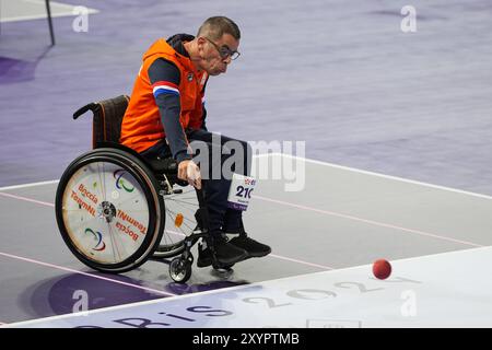 Paris, Frankreich. 30. August 2024. PARIS, FRANKREICH - AUGUST 30: Daniel Perez aus den Niederlanden tritt am 30. August 2024 in Paris an der Paralympischen Paralympischen Paralympischen Paralympischen Parisspiele Paris 2024 in der South Paris Arena an. (Foto von Patrick Goosen/BSR Agency) Credit: BSR Agency/Alamy Live News Stockfoto