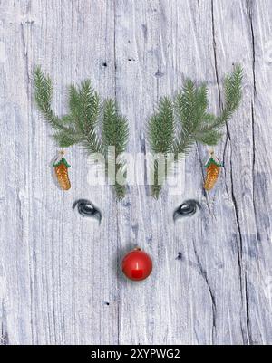 Rentier aus Weihnachtsdekoration Stockfoto