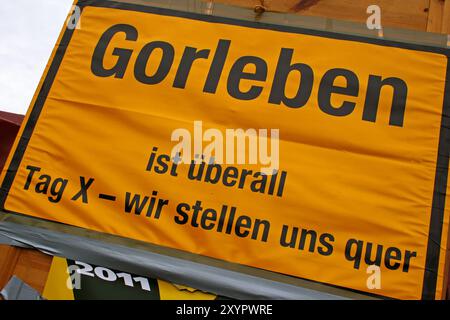 Anti-Nuklear-Protestaktion, Dannenberg, Gorleben, November 2011 Stockfoto