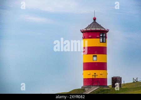 Deutschland, Pilsum. Berühmter Leuchtturm von Pilsum am Wattenmeer in Ostfriesland. September 2022 Stockfoto