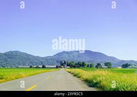 Landwirtschaftsbetriebe in Mission, Fraser Valley, British Columbia, Kanada Stockfoto