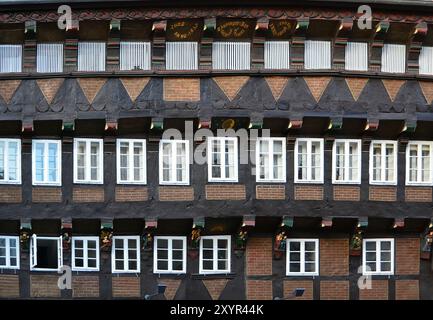 Historisches Fachwerkhaus in Braunschweig Stockfoto