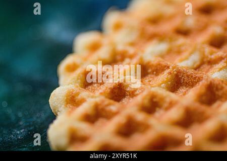 Makroaufnahme einer Zuckerwaffel Stockfoto