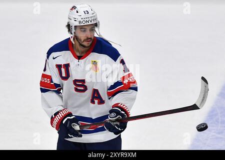 Prag, Tschechische Republik. 30. August 2024. JOHNNY GAUDREAU aus den USA während des IIHF Ice Credit 2024: ZUMA Press, Inc./Alamy Live News Stockfoto