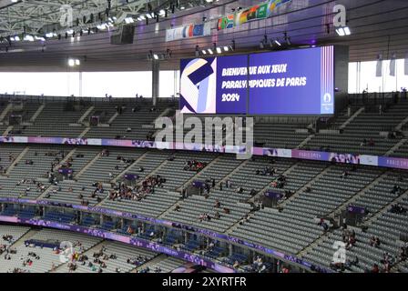 Saint-Denis, Frankreich - August 30 2024: Paralympische Spiele 2024 in Stade de France. Stockfoto