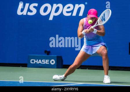 IgA Swiatek (POL) tritt in Runde 1 der US Open Tennis 2024 an. Stockfoto
