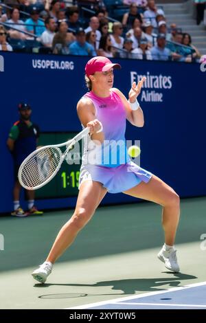 IgA Swiatek (POL) tritt in Runde 1 der US Open Tennis 2024 an. Stockfoto