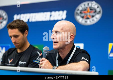 Austin, Etats Unis. 30. August 2024. KEATING Ben (usa), Proton Competition, Ford Mustang GT3, Porträt während des Lone Star Star Le Mans 2024, 6. Runde der FIA Langstrecken-Weltmeisterschaft 2024, von 30. August bis 1. September 2024 auf dem Circuit of the Americas in Austin, Texas, USA - Foto Julien Delfosse/DPPI Credit: DPPI Media/Alamy Live News Stockfoto