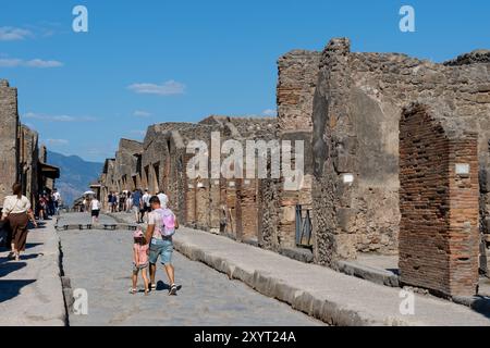 Ruinen der antiken Stadt Pompeji in Neapel, Italien. Stockfoto