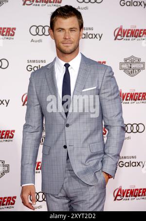 Chris Hemsworth bei der Uraufführung von Marvels „Avengers: Age of Ultron“ am 13. April 2015 im Dolby Theatre in Hollywood, USA. Stockfoto