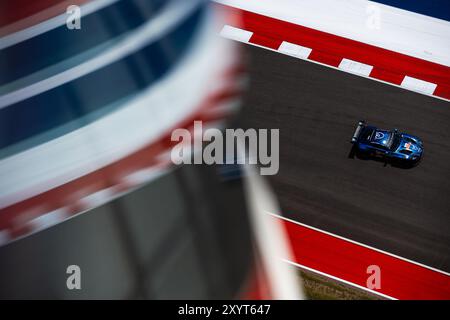 27 JAMES Ian (usa), MANCINELLI Daniel (ita), RIBERAS Alex (Spa), Heart of Racing Team, Aston Martin Vantage GT3 #27, LM GT3, Action während des Lone Star Star Le Mans 2024, 6. Runde der FIA World Endurance Championship 2024, vom 30. August bis 1. September 2024 auf dem Circuit of the Americas in Austin, Texas, USA - Foto Javier Jimenez / DPPI Stockfoto