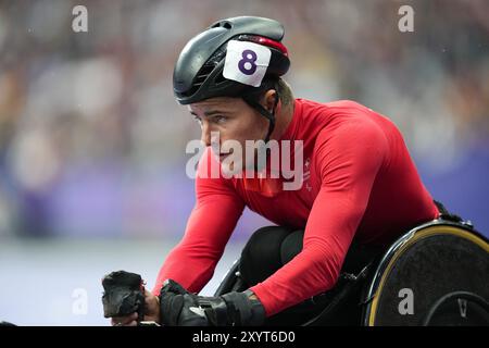 Saint-Denis, Frankreich. 30. August 2024. BLUM Fabian (SUI) Leichtathletik : 400 m T52-Finale der Männer während der Paralympischen Spiele 2024 in Paris im Stade de France in Saint-Denis, Frankreich. Quelle: AFLO SPORT/Alamy Live News Stockfoto