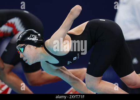 Nanterre, Frankreich. 30. August 2024. Kanon Fukuda (JPN) Schwimmen : SB8-Finale der Frauen mit 100 m Brustschlag während der Paralympischen Spiele 2024 in Paris La Defense Arena in Nanterre, Frankreich. Quelle: Naoki Morita/AFLO SPORT/Alamy Live News Stockfoto