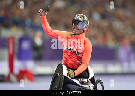 Saint-Denis, Frankreich. 30. August 2024. Tomoya Ito (JPN) Leichtathletik : 400 m T52-Finale der Männer während der Paralympischen Spiele 2024 in Paris im Stade de France in Saint-Denis, Frankreich. Quelle: AFLO SPORT/Alamy Live News Stockfoto