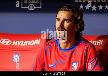 Madrid, Spanien. August 2024. Antoine Griezmann (Atletico de Madrid) wurde während des LaLiga EA SPORTSPIELS zwischen Teams von Atletico de Madrid und RCD Espanyol im Estadio Civitas Metropolitano gesehen. Endergebnis : Atletico de Madrid 0 : 0 RCD Espanyol Credit: SOPA Images Limited/Alamy Live News Stockfoto