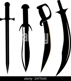 Machete Symbol, Vektoren Illustration Symbol Design Stock Vektor