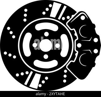 Bremsscheibensymbol, Vektorillustration, Symboldesign Stock Vektor