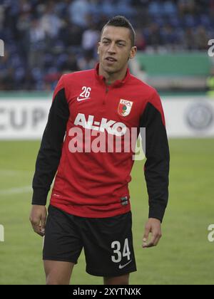 Der serbische Fußballspieler Nikola Djurdjic FC Augsburg DFB 1. Bundesliga Saison 2014-15, der serbische Fußballspieler Nikola Djurdjic FC Augsburg DFB 1. Bundesliga se Stockfoto