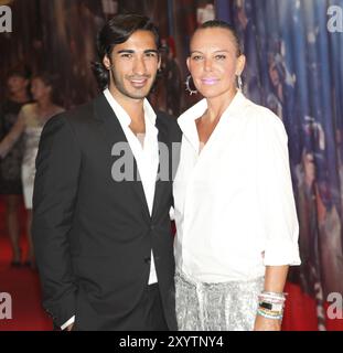 Natascha Ochsenknecht und ihr Partner Umut Kekilli beim 7. GRK Golf Charity Masters 2014 Leipzig Stockfoto