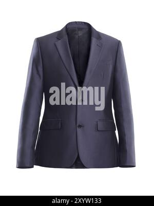 Business-Anzug-Jacke, Kleid grau Herren Jacke isoliert auf weißem Hintergrund Stockfoto