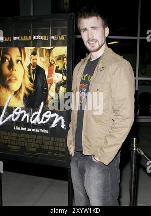 HOLLYWOOD, KALIFORNIEN, 6. FEBRUAR 2006: Chris Evans bei der Premiere von London in Los Angeles, die am 6. Februar in den Arclight Cinemas in Hollywood, USA stattfand Stockfoto