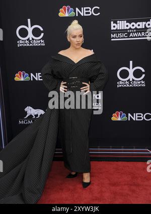 Christina Aguilera bei den Billboard Music Awards 2018, die am 20. Mai 2018 in der MGM Grand Garden Arena in Las Vegas, USA, stattfanden Stockfoto