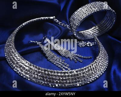 Swarovski Kristall-Schmuck-Still-Leben Stockfoto