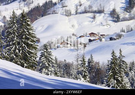 Alpen im Winter, Alpen Berge im Winter 03 Stockfoto