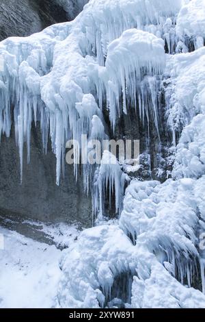 Winter in der Partnachschlucht, Bayern Stockfoto