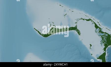 Grand Bahama Island im Nordatlantik auf einer farbigen Höhenkarte Stockfoto