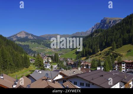 Gröden Wolkenstein, Gröden Wolkenstein in den Alpen, Dolomiten Stockfoto