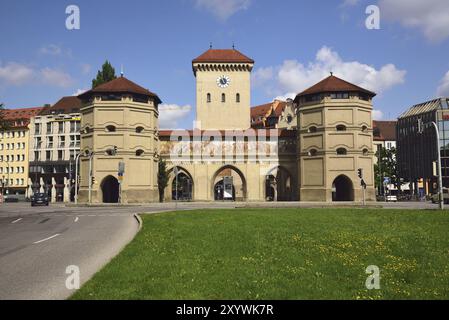 Europa, Deutschland, Bayern, München, Isartor, Teil der alten Stadtmauer, heute Valentin-Karlstadt Museum, Hamburg, Hamburg, Bundesrepublik Deutschland, EU Stockfoto