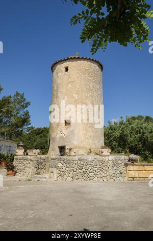 Molino de?n Nina, Camino de Sa Font, Lloret de Vistalegre, ? Tambien conocido como Llorito, situado en el Centro geografico de la isla de Mallorca, BA Stockfoto