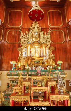 Buddha-Bild im Myanmar-Stil in der Provinz Maehongsorn Stockfoto