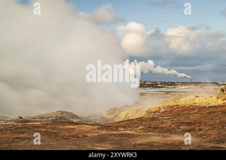 Gunnuhver Geothermalgebiet auf der Halbinsel Reykjanes, Island, Europa Stockfoto