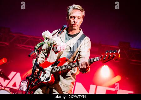 Beal, Großbritannien. 30. August 2024. Die Impfungen werden auf dem Lindisfarne Festival durchgeführt, das jährlich auf der Beal Farm an der Northumberland Coast stattfindet. Foto: Thomas Jackson/Alamy Live News Stockfoto