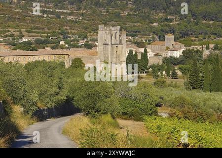 Lagrasse, Altstadt Lagrasse in Südfrankreich Stockfoto