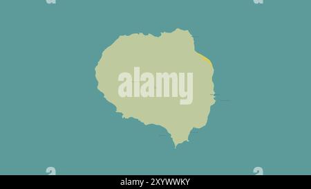 Ile aux Cochons im Indischen Ozean auf einer topografischen Karte im humanitären OSM-Stil Stockfoto