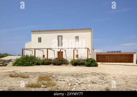 Finca de Can Marroig, Centro de Interpretacion Parc Natural de SES Salines, Formentera, balearen, Spanien, Europa Stockfoto