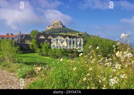 Die alte mittelalterliche Stadt Morella, Castellon in Spanien, die alte mittelalterliche Stadt Morella, Castellon in Spanien Stockfoto
