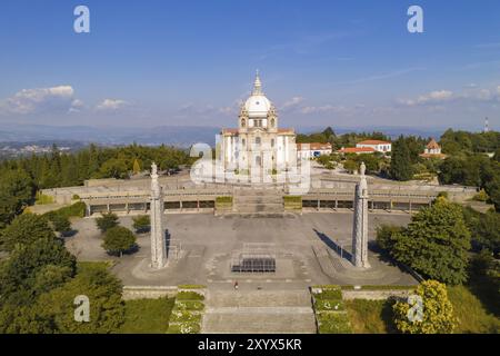 Sameiro Sanctuary Drohne aus der Vogelperspektive in Braga, Portugal, Europa Stockfoto