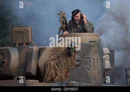 Lesany, Tschechische Republik. 31. August 2024. Der 20. Panzertag mit der Präsentation militärischer Ausrüstung fand am 31. August 2024 in Lesany, Tschechien, statt. Quelle: Josef Vostarek/CTK Photo/Alamy Live News Stockfoto