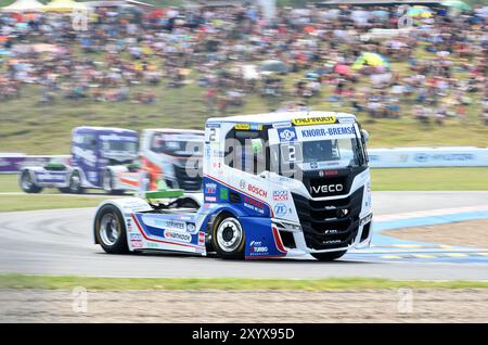 Most, Tschechische Republik. 31. August 2024. Jochen Hahns (Deutschland) tritt am 31. August 2024 in Most (Tschechische Republik) an einem Rennen der Truck Racing-Europameisterschaft (Czech Truck Prix 2024) an. Quelle: Jan Stastny/CTK Photo/Alamy Live News Stockfoto