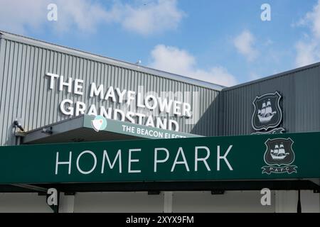 Home Park, Plymouth, Großbritannien. 31. August 2024. EFL Championship Football, Plymouth Argyle gegen Stoke City; Home Park, Heimstadion von Plymouth Argyle Credit: Action Plus Sports/Alamy Live News Stockfoto