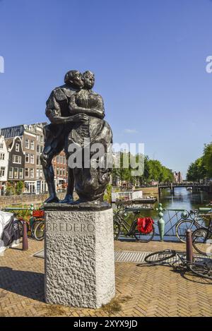 Amsterdam, Niederlande. August 2022. Die Statue von Brederode im Wiegehaus in Amsterdam Stockfoto