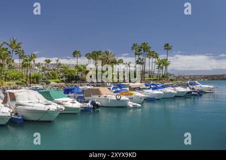 Marina in Anfi del Mar, Playa de la Verga, Arguineguin, Gran Canaria, Kanarische Inseln, Spanien, Anfi del Mar, Playa de la Verga, Gran Canaria, Kanarische Inseln Stockfoto