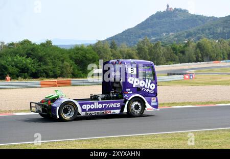 Most, Tschechische Republik. 31. August 2024. Sascha Lenz (Deutschland) tritt am 31. August 2024 in Most (Tschechische Republik) an einem Rennen der Truck Racing-Europameisterschaft (Czech Truck Prix 2024) an. Quelle: Jan Stastny/CTK Photo/Alamy Live News Stockfoto